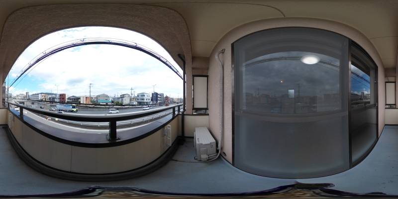 パノラマ画像バルコニー