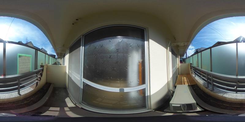 パノラマ画像バルコニー