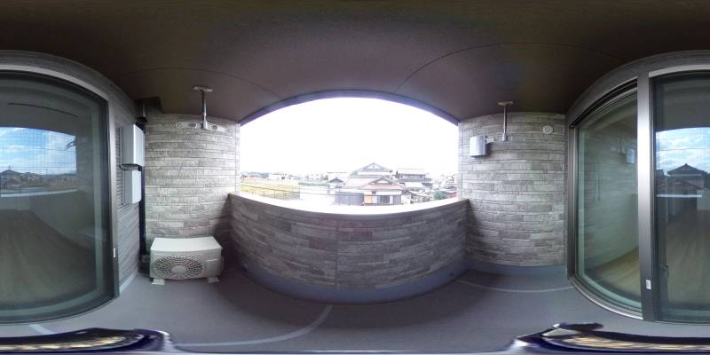 パノラマ画像バルコニー