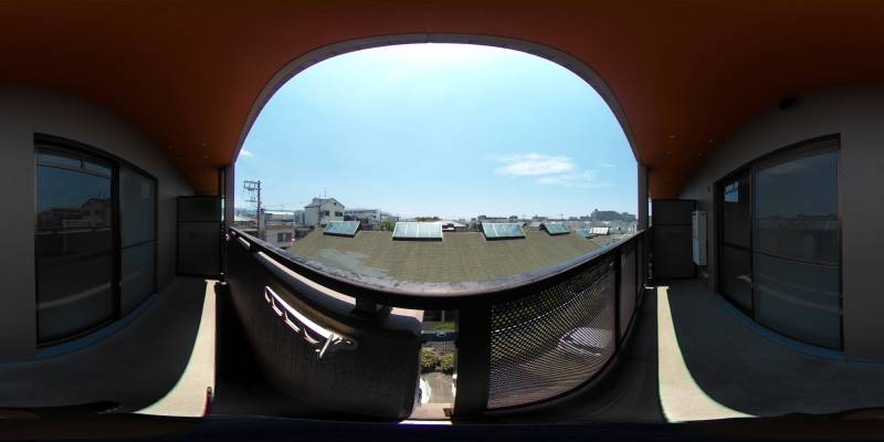 パノラマ画像バルコニー