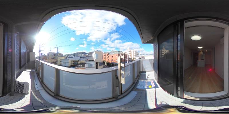 パノラマ画像バルコニー