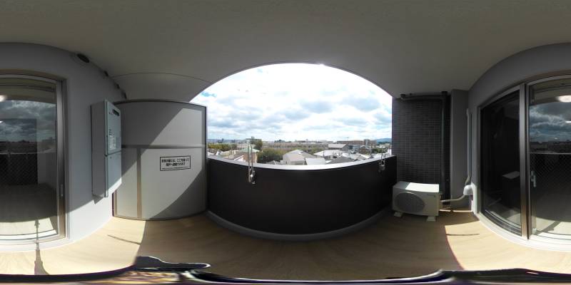 パノラマ画像バルコニー