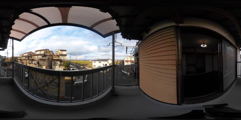 パノラマ画像バルコニー