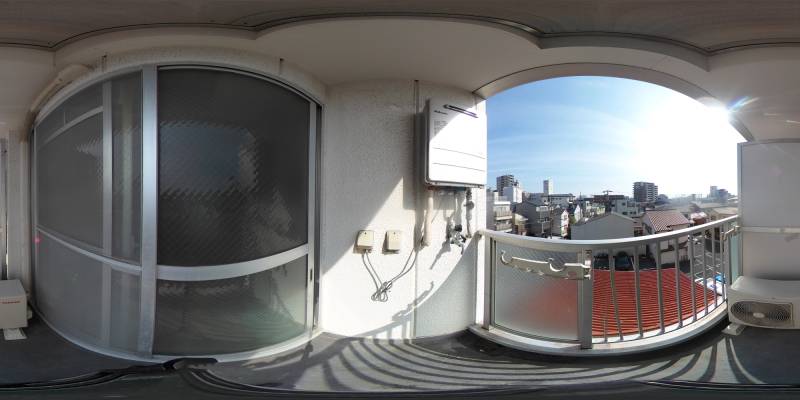 パノラマ画像バルコニー