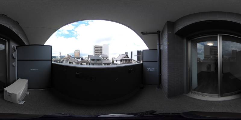 パノラマ画像バルコニー