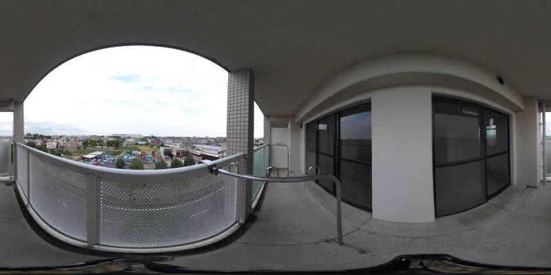 パノラマ画像バルコニー