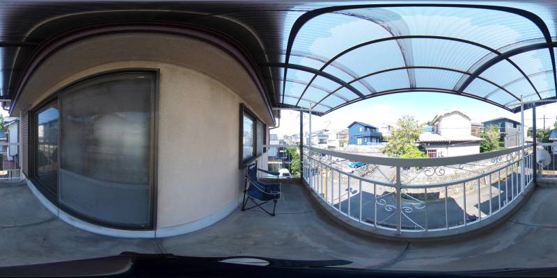 パノラマ画像バルコニー