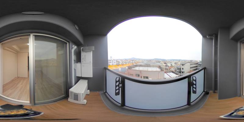 パノラマ画像バルコニー