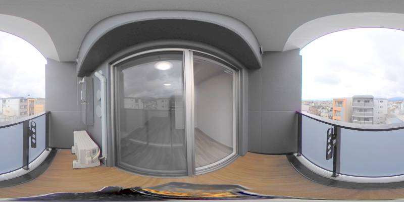 パノラマ画像バルコニー