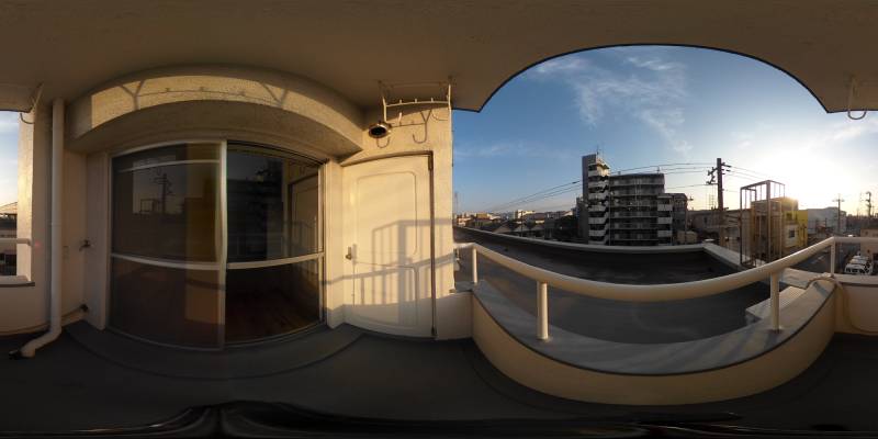 パノラマ画像バルコニー