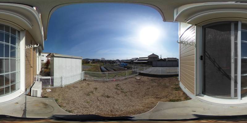 パノラマ画像庭