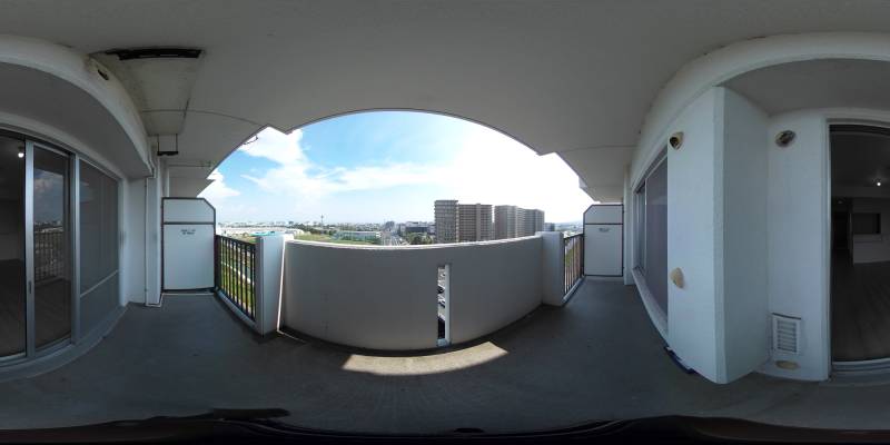 パノラマ画像バルコニー