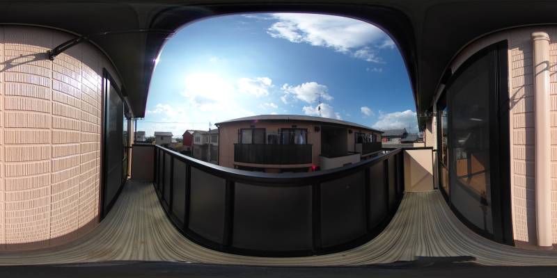 パノラマ画像バルコニー