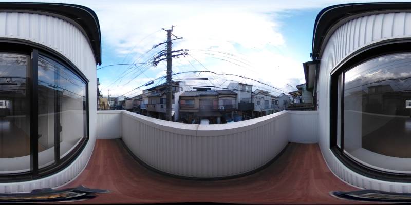 パノラマ画像バルコニー