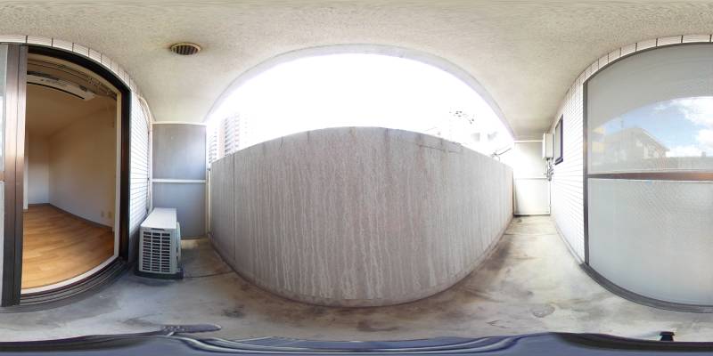 パノラマ画像バルコニー