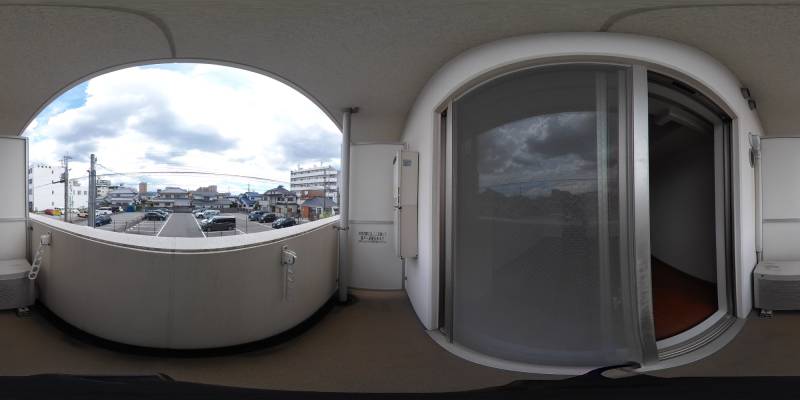 パノラマ画像バルコニー