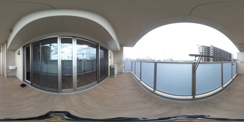 パノラマ画像バルコニー