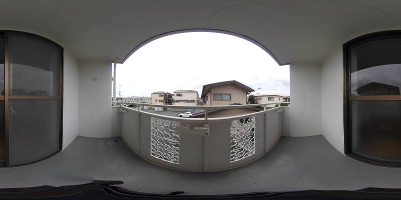 パノラマ画像バルコニー