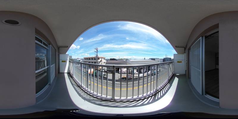 パノラマ画像バルコニー