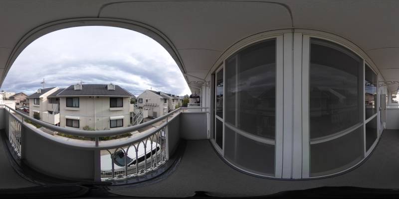 パノラマ画像バルコニー