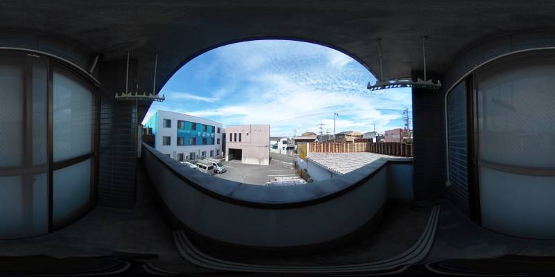 パノラマ画像バルコニー