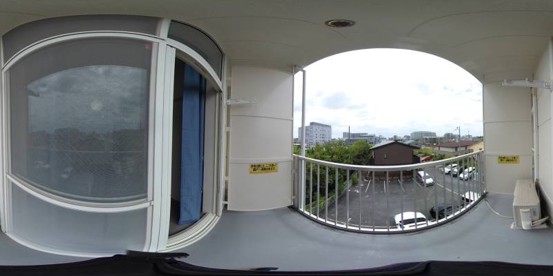 パノラマ画像バルコニー