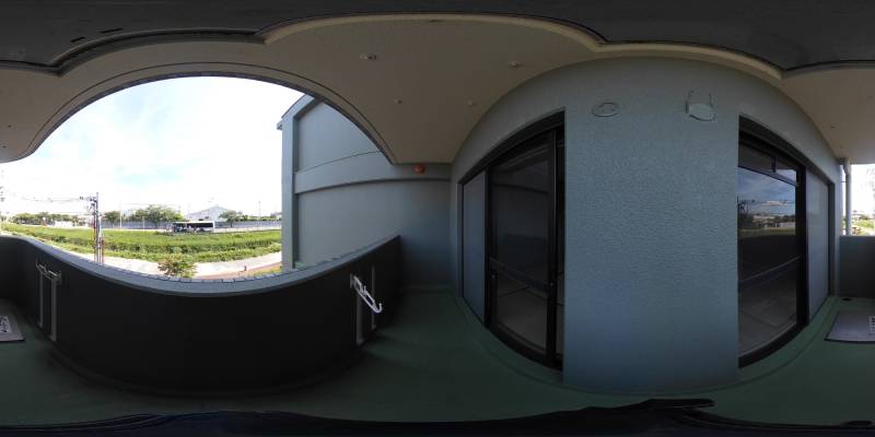 パノラマ画像バルコニー