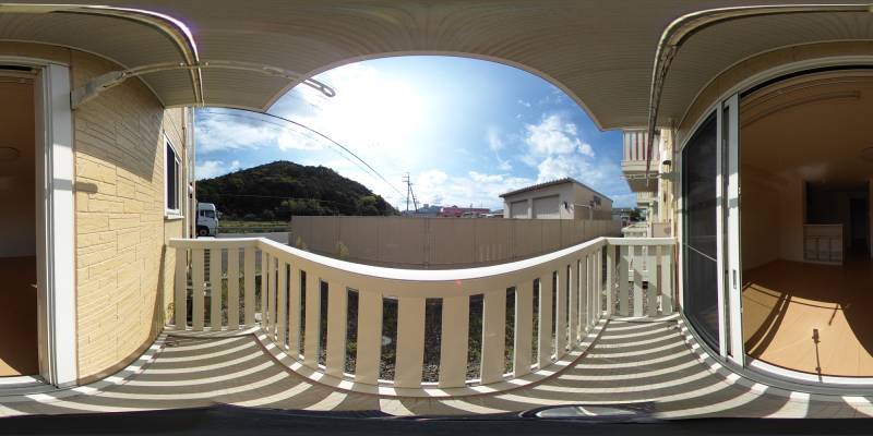パノラマ画像バルコニー