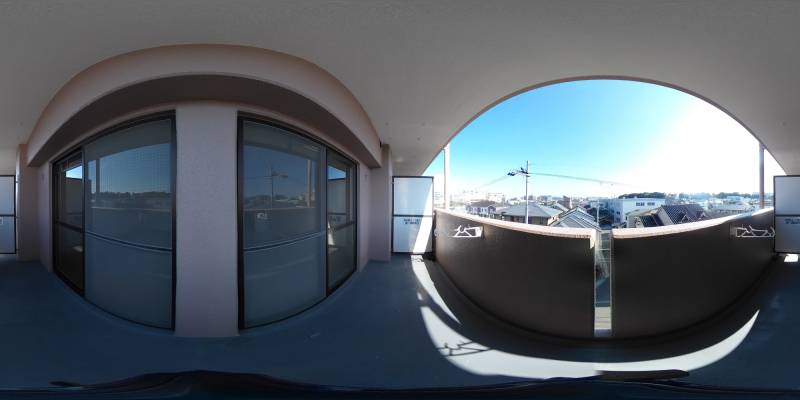 パノラマ画像バルコニー