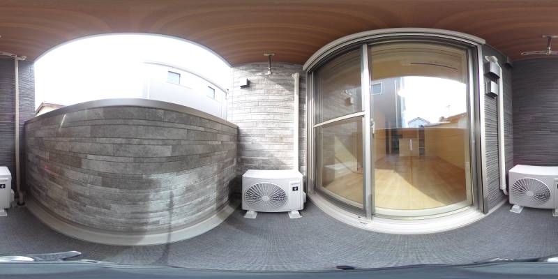 パノラマ画像バルコニー