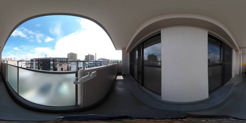 パノラマ画像バルコニー