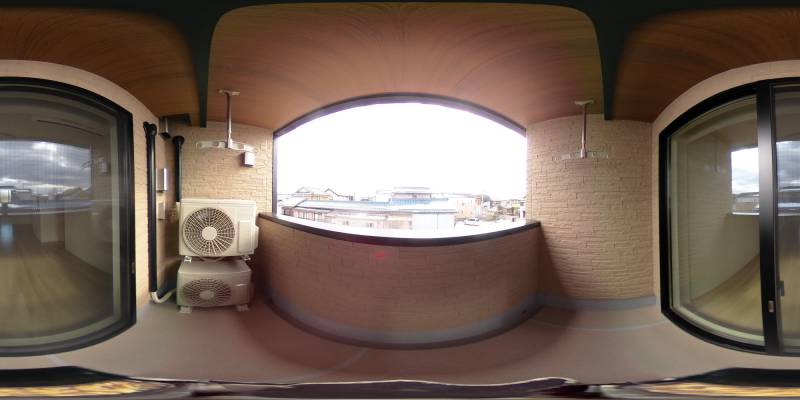 パノラマ画像バルコニー