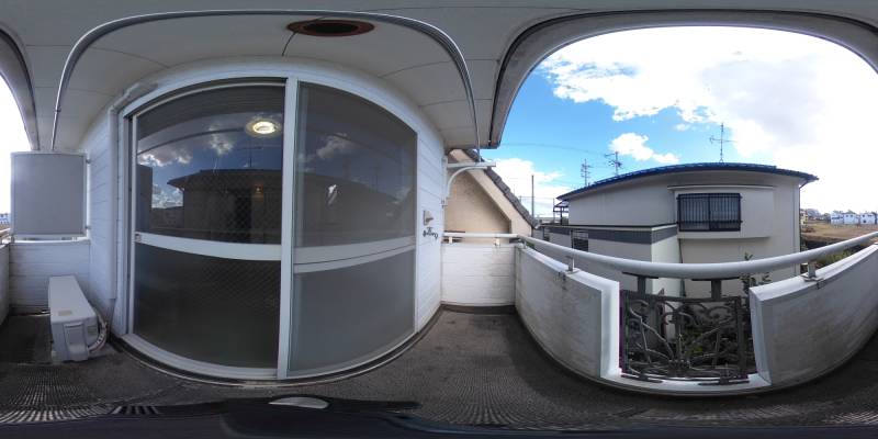 パノラマ画像バルコニー