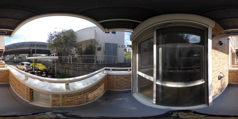 パノラマ画像バルコニー