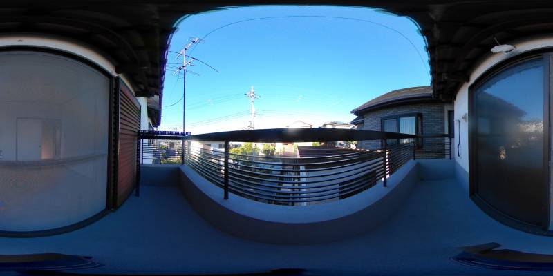 パノラマ画像バルコニー