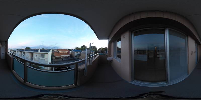 パノラマ画像バルコニー