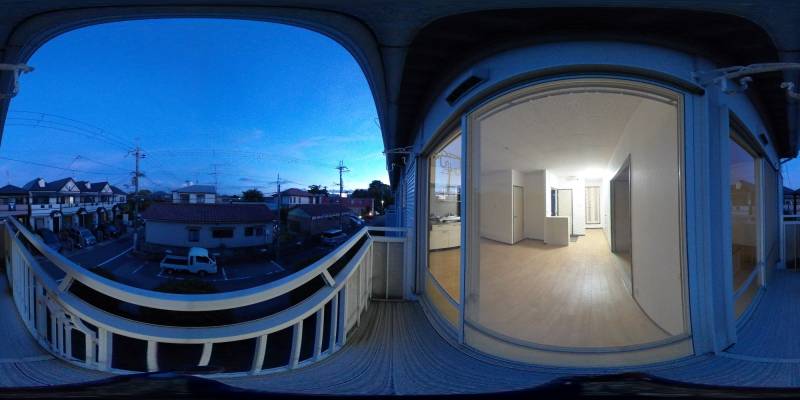 パノラマ画像バルコニー