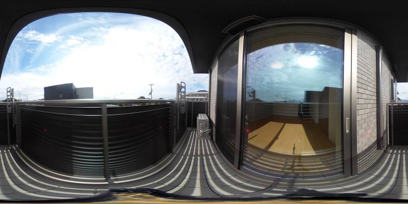 パノラマ画像バルコニー