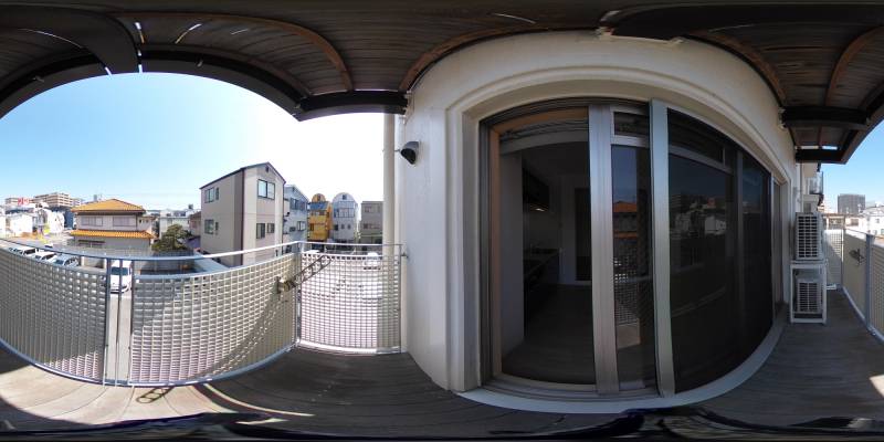 パノラマ画像バルコニー