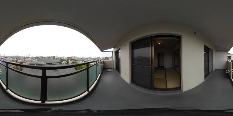 パノラマ画像バルコニー