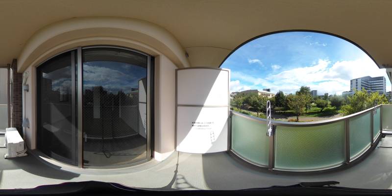 パノラマ画像バルコニー