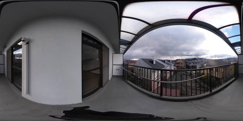 パノラマ画像バルコニー