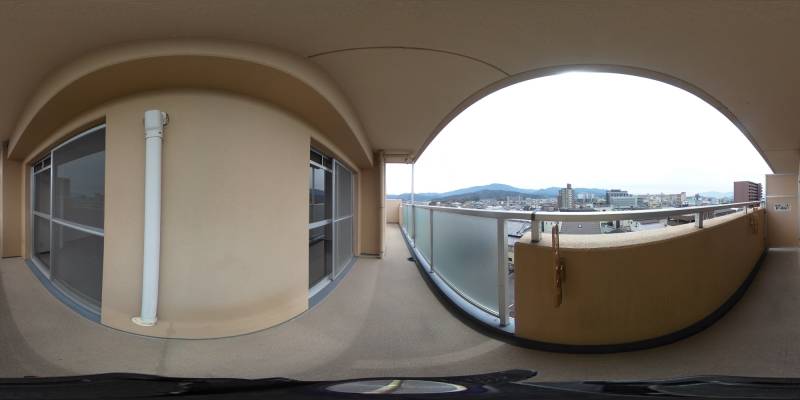 パノラマ画像バルコニー