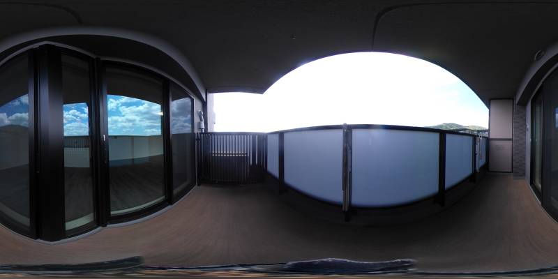 パノラマ画像バルコニー