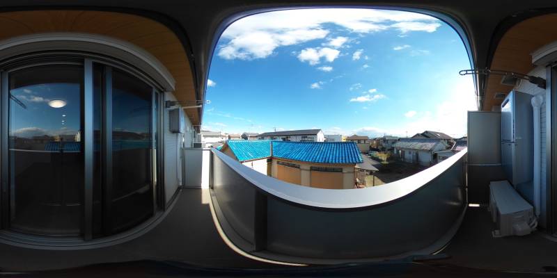 パノラマ画像バルコニー