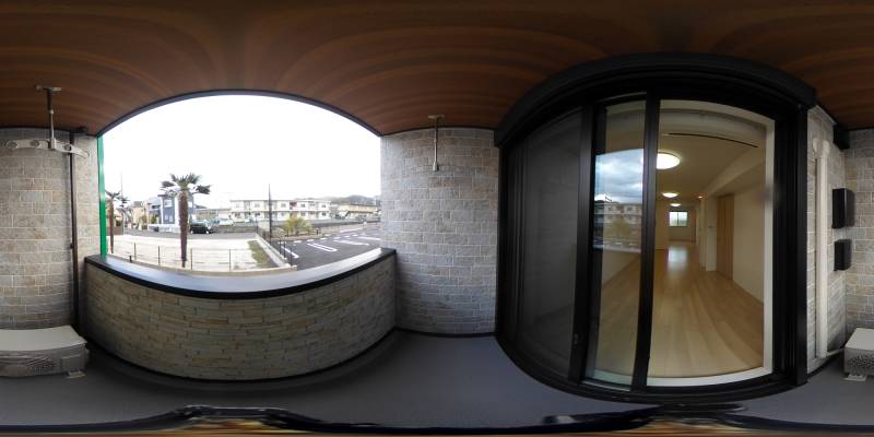 パノラマ画像バルコニー