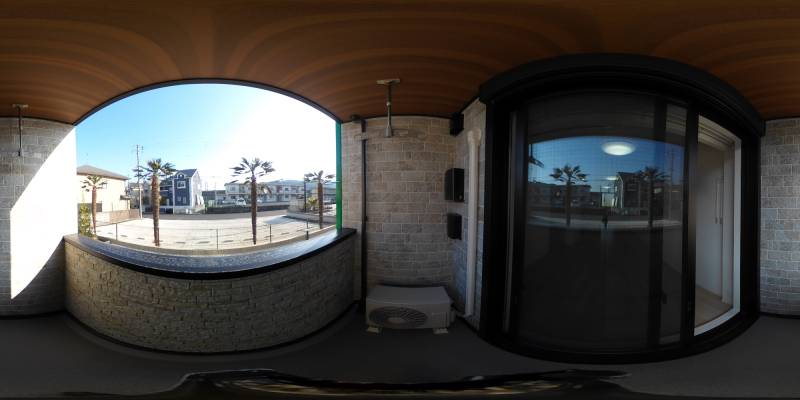 パノラマ画像バルコニー