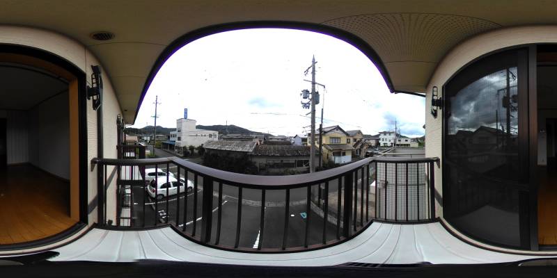 パノラマ画像バルコニー