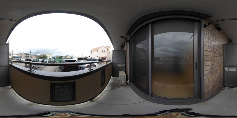 パノラマ画像バルコニー