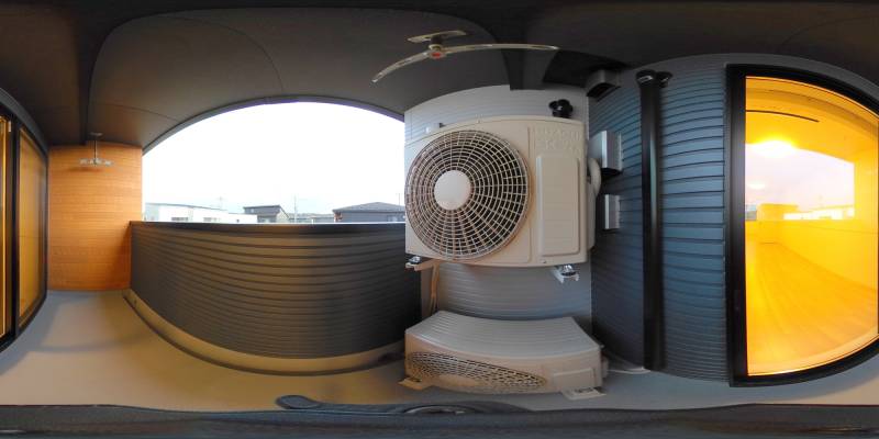 パノラマ画像バルコニー